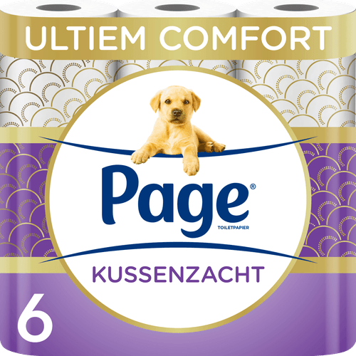 Foto van Page Toiletpapier 6 rollen kussenzacht op witte achtergrond