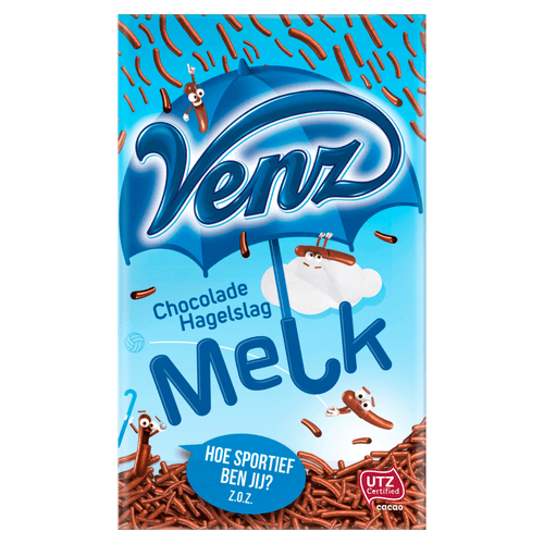 Foto van Venz Hagelslag melk op witte achtergrond