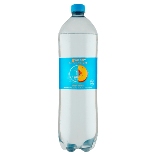 Foto van G'woon Clear perzik op witte achtergrond