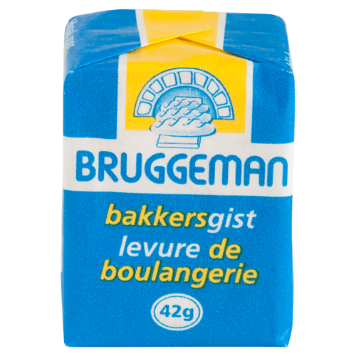 Foto van Brugge Bakkersgist op witte achtergrond