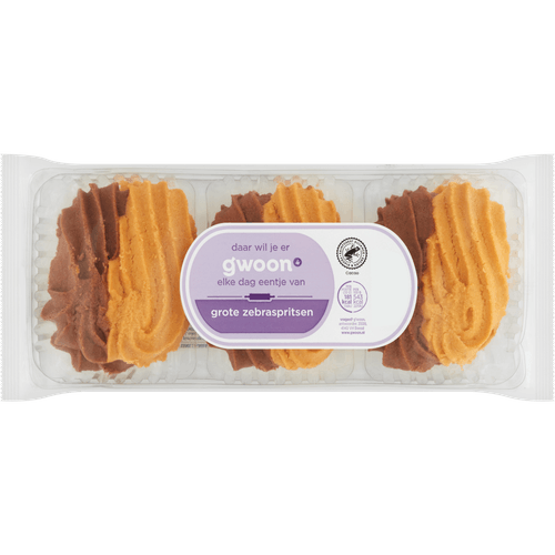 Foto van G'woon Grote zebraspritsen op witte achtergrond