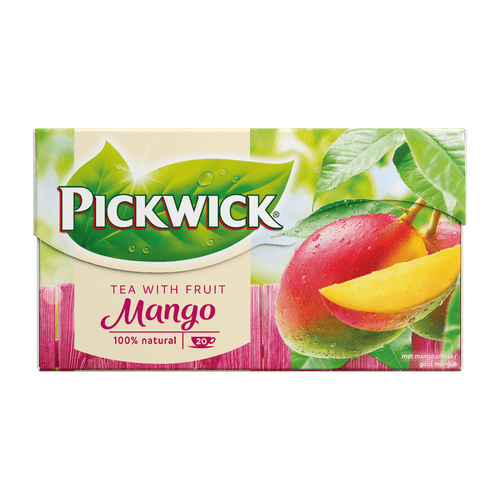 Foto van Pickwick Mango fruit thee op witte achtergrond