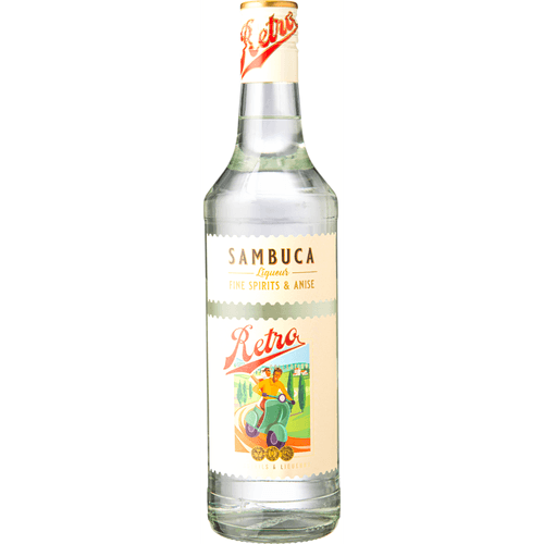 Foto van Retro Sambuca op witte achtergrond