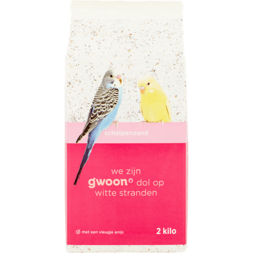 Foto van G'woon Schelpenzand op witte achtergrond