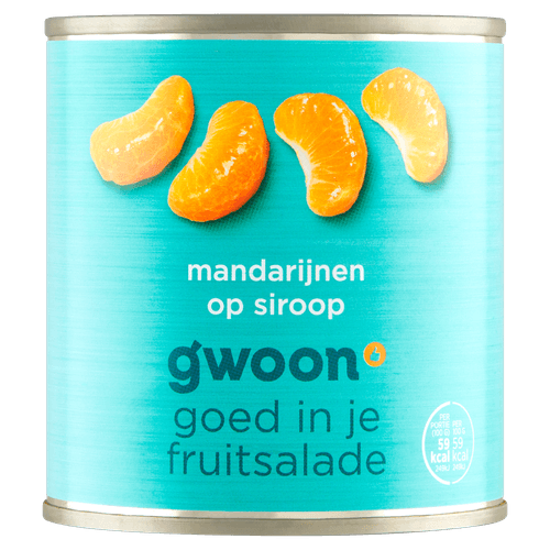 Foto van G'woon Mandarijnen op siroop op witte achtergrond