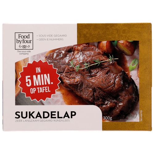 Foto van Food by four Sukadelap gegaard op witte achtergrond