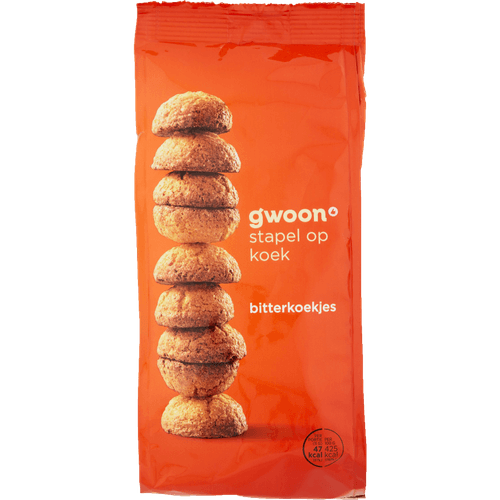 Foto van G'woon Bitterkoekjes op witte achtergrond