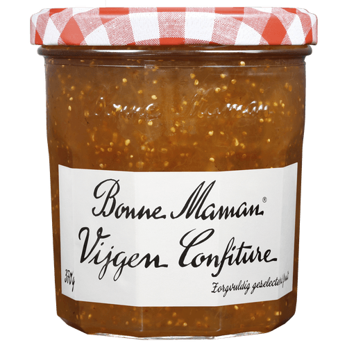 Foto van Bonne Maman Confiture vijgen op witte achtergrond