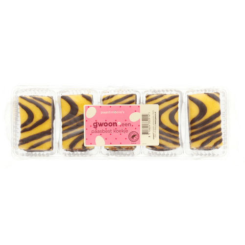 Foto van G'woon Paastimbolas op witte achtergrond