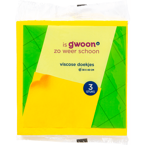 Foto van G'woon Viscosedoekjes op witte achtergrond