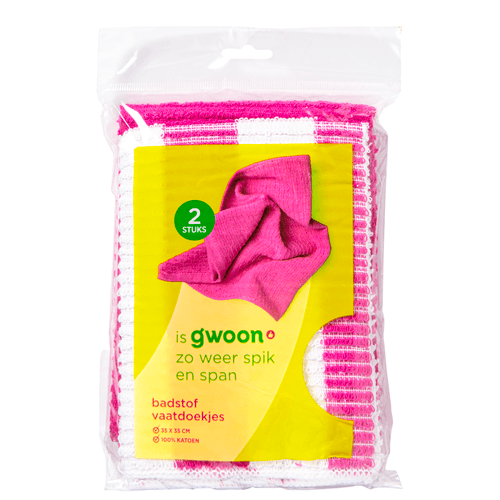 Foto van G'woon Vaatdoeken badstof op witte achtergrond