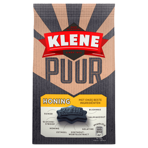 Foto van Klene Puur honing op witte achtergrond