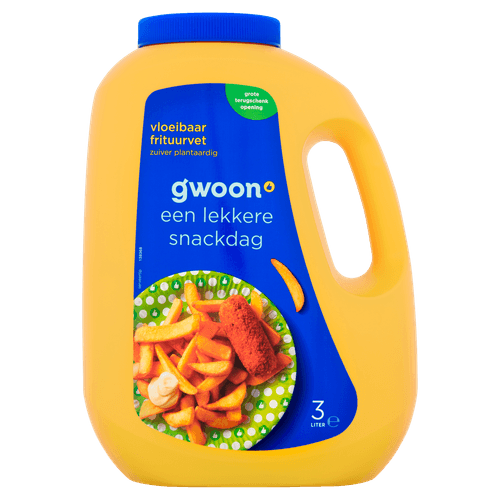 Foto van G'woon Frituurvet vloeibaar op witte achtergrond