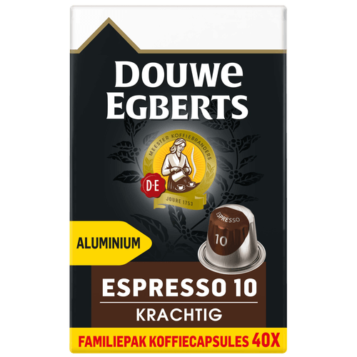 Foto van Douwe Egberts Espresso Krachtig koffiecups voordeelpak op witte achtergrond