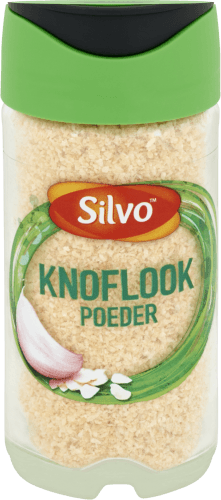 Foto van Silvo Knoflookpoeder op witte achtergrond
