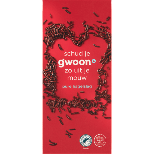 Foto van G'woon Hagelslag puur op witte achtergrond