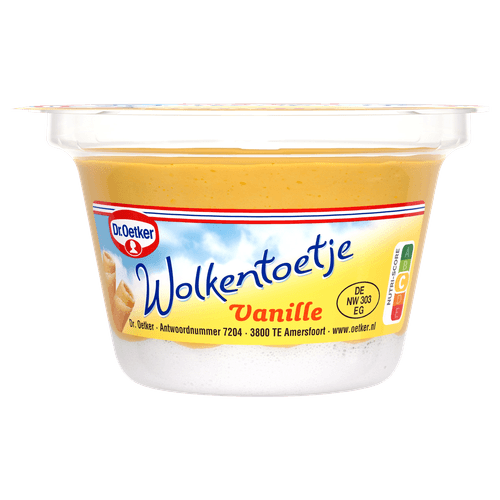 Foto van Dr. Oetker Wolkentoetje vanille op witte achtergrond