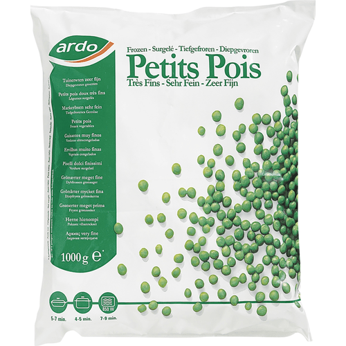 Foto van Ardo Tuinerwten op witte achtergrond