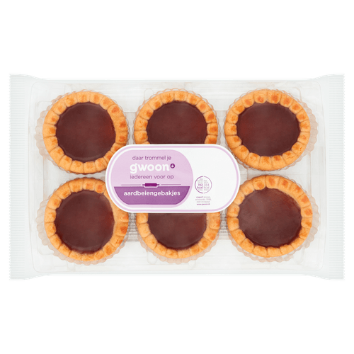 Foto van G'woon Aardbeiengebakjes op witte achtergrond