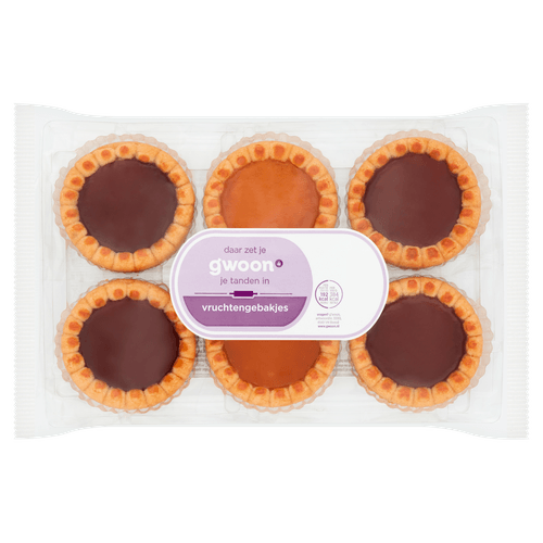 Foto van G'woon Vruchtengebakjes op witte achtergrond