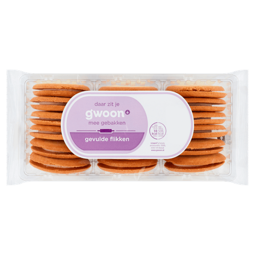 Foto van G'woon Gevulde flikken op witte achtergrond