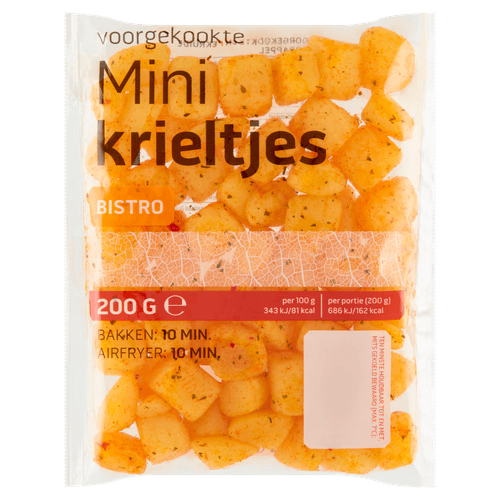 Foto van Bistro minikrieltjes kleinverpakking op witte achtergrond