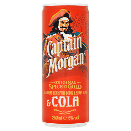 Foto van Captain Morgan Cola op witte achtergrond