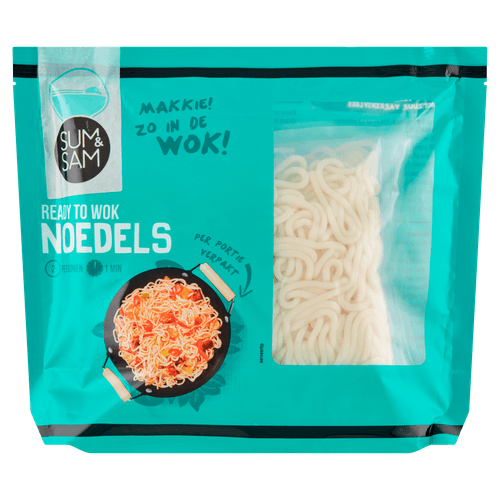 Foto van Sum & Sam Woknoedels ready to wok op witte achtergrond