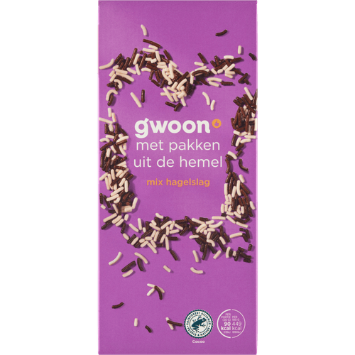 Foto van G'woon Mix hagelslag op witte achtergrond