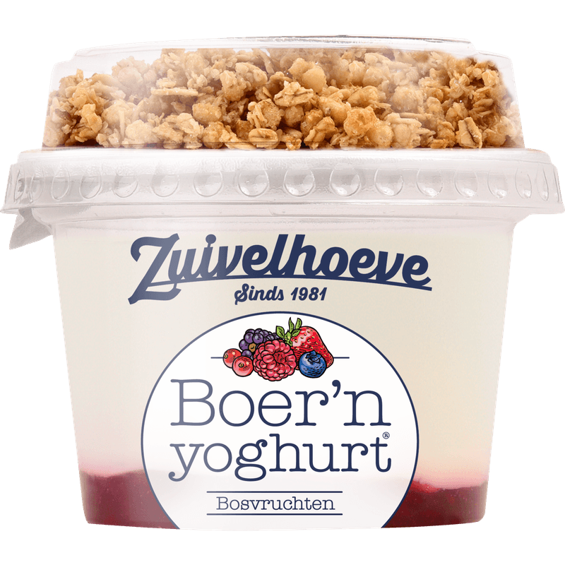 Zuivelhoeve Boern yoghurt muesli bosvruchten