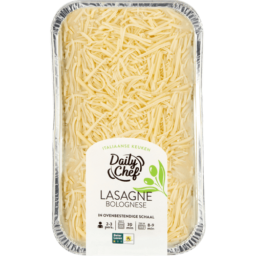 Foto van Daily Chef Lasagne bolognese op witte achtergrond