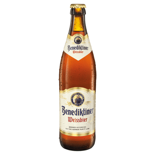 Foto van Benediktiner Weissbier op witte achtergrond