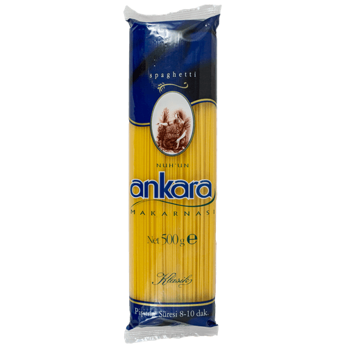 Foto van Ankara Spaghetti klasik op witte achtergrond