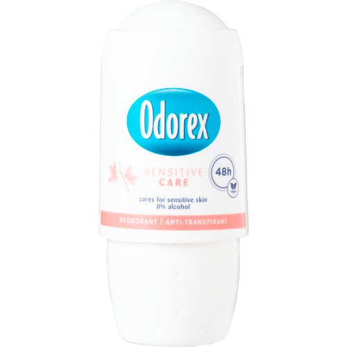 Foto van Odorex Deoroller sensitive care op witte achtergrond
