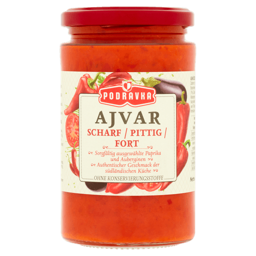 Foto van Podravka Ajvar hot op witte achtergrond