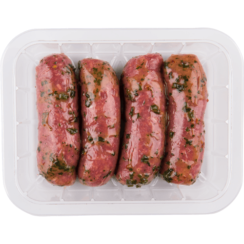 Foto van DekaVers Rundersaucijsjes Mediterraanse knoflook 4 stuks op witte achtergrond