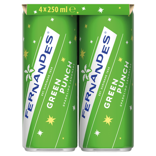 Foto van Fernandes Green punch 4x25cl op witte achtergrond