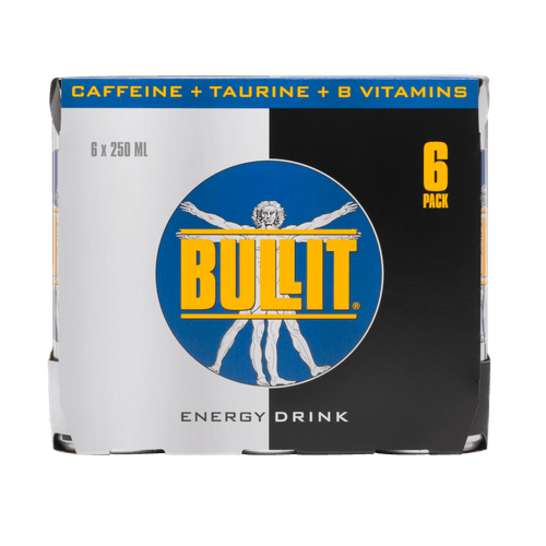 Foto van Bullit Energy drink 6x25 cl op witte achtergrond