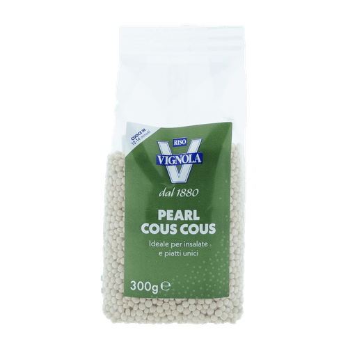 Foto van Riso Vignola Couscous parel op witte achtergrond