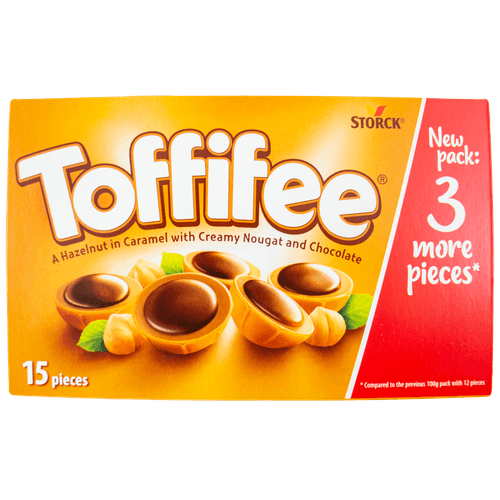 Foto van Toffifee Hazelnoot caramel op witte achtergrond