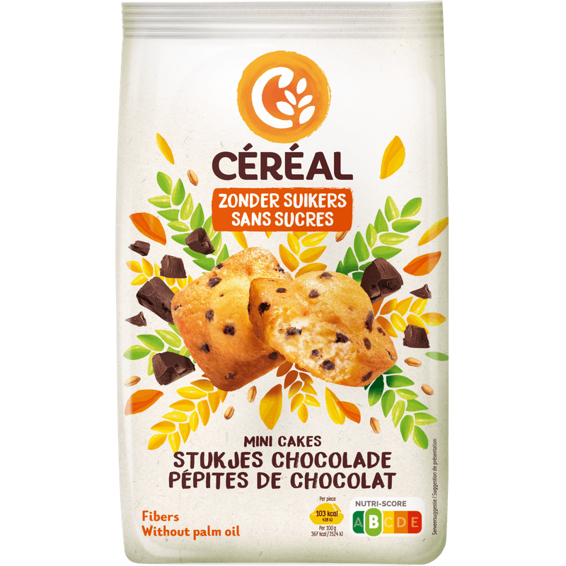 Céréal Mini cakes stukjes chocolade