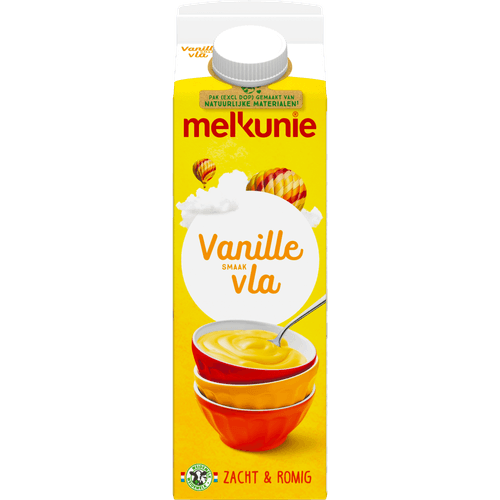 Foto van Melkunie Vanillevla op witte achtergrond