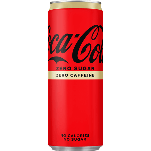 Foto van Coca-Cola Zero no caffeine op witte achtergrond