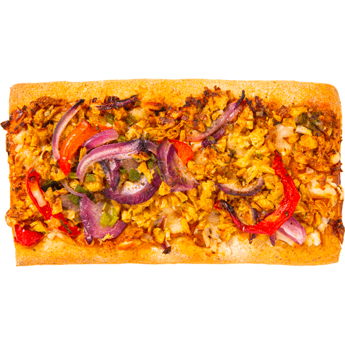 Foto van DekaVers Pizzabroodje delicio op witte achtergrond