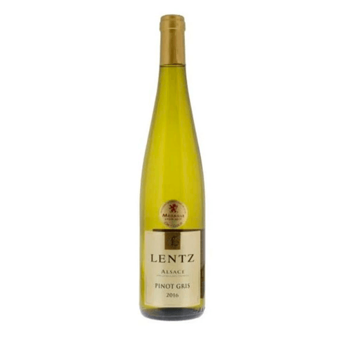 Foto van Lentz Pinot Gris op witte achtergrond