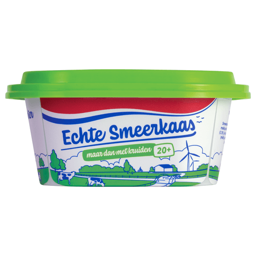 Foto van Echte Smeerkaas kruiden 20+ op witte achtergrond