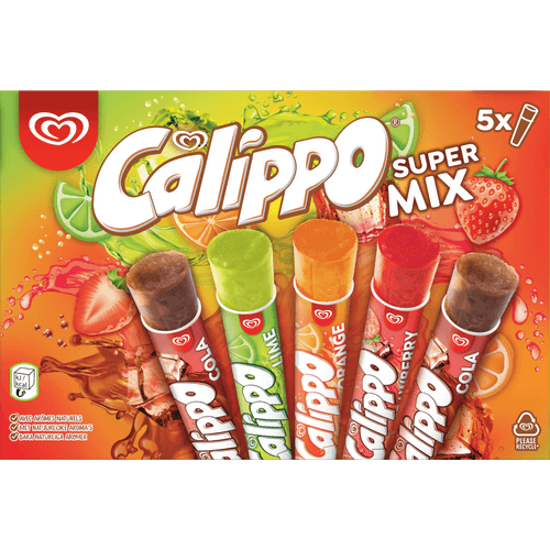 Foto van Ola Calippo supermix 5 stuks op witte achtergrond