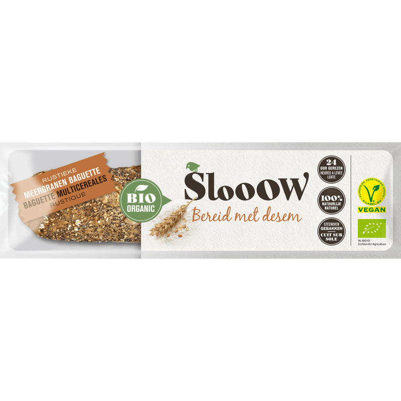 Slooow BIO Rustieke Meergranen Baguette