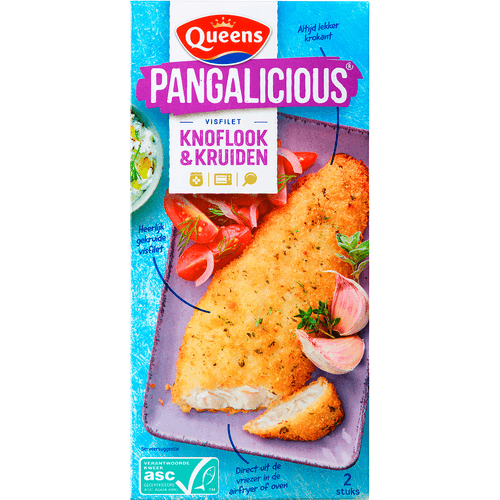 Foto van Queens Pangalicious knoflook kruiden op witte achtergrond