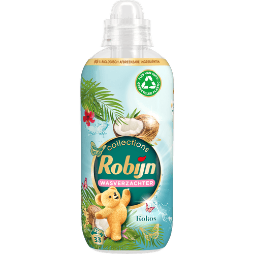 Foto van Robijn Wasverzachter kokos 33 wasbeurten op witte achtergrond